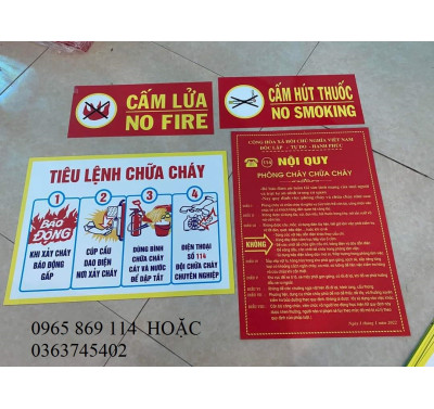 BÁN BIỂN NỘI QUY TIÊU LỆNH CHỮA CHÁY GIÁ RẺ TẠI BẮC NINH BÁN BIỂN NỘI QUY TIÊU LỆNH CHỮA CHÁY GIÁ RẺ TẠI BẮC NINH